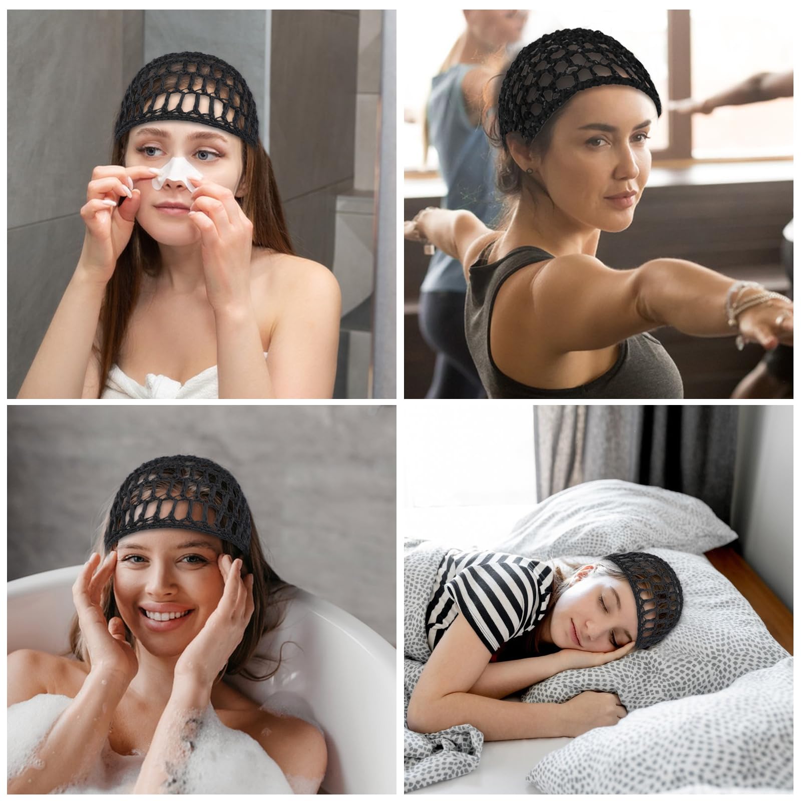 Amazon.com: ZEYIYER 2PCS Hair Nets For Sleeping, Crochet Hair Net